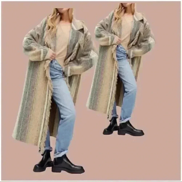 NWT Free People Desert Fringe Coat XS/S - Picture 1 of 5